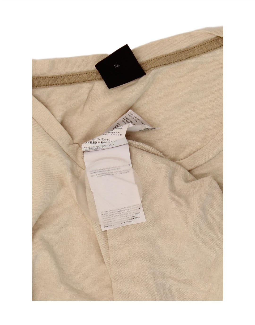 T-shirt męski Hugo Boss Top XL, beżowy, bawełniany