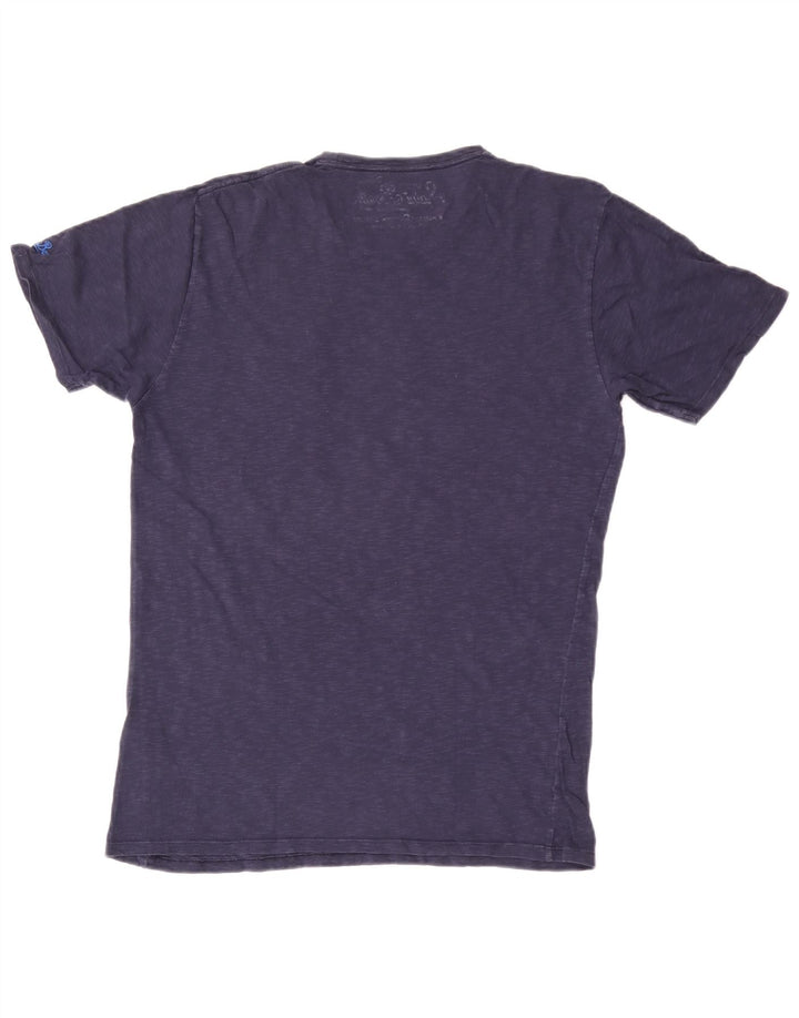 T-shirt męski MC2 SAINT BARTH Top, średni, granatowy, z bawełny w cętki