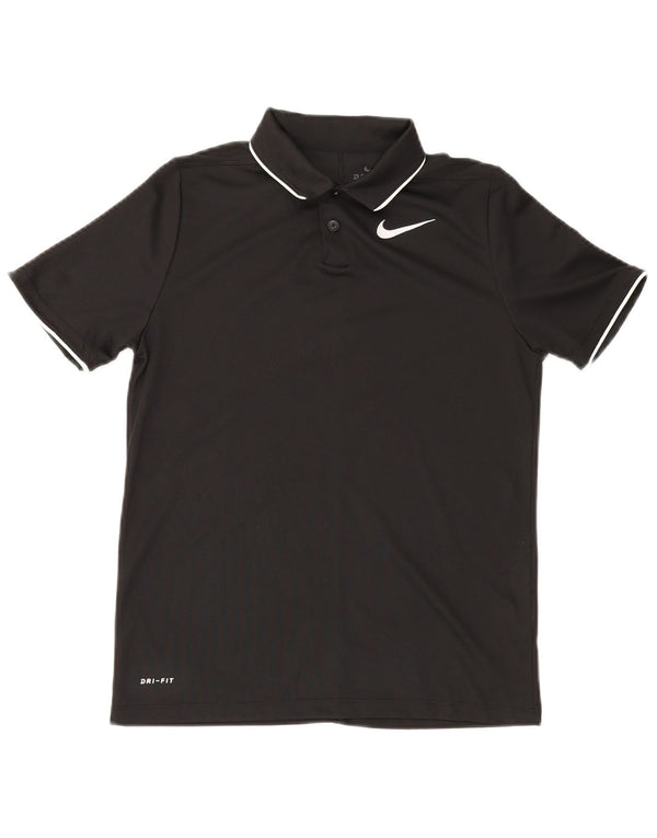 Chłopięca koszulka polo Nike Dri Fit na 12-13 lat, duża, czarna, poliestrowa