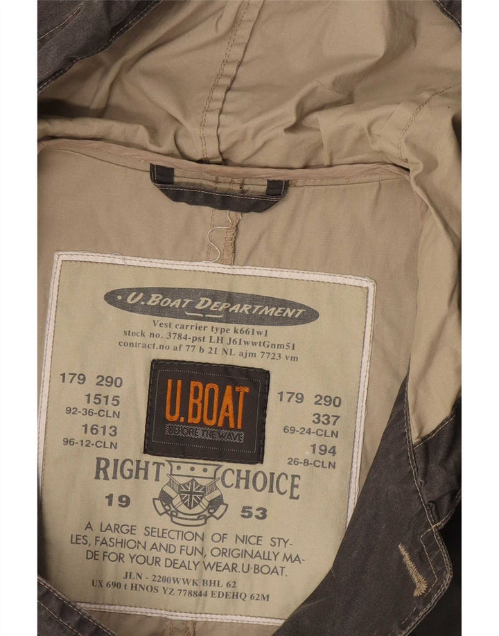 Męska kurtka wiatrówka z kapturem Vintage UK 38 Medium Grey