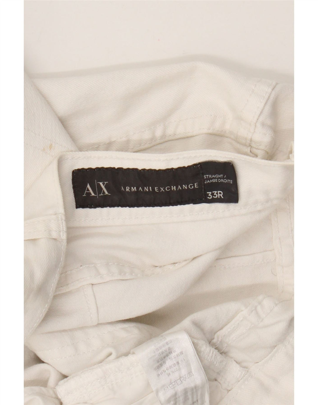 Armani Exchange Męskie jeansy slim W33 L28 Biała bawełna