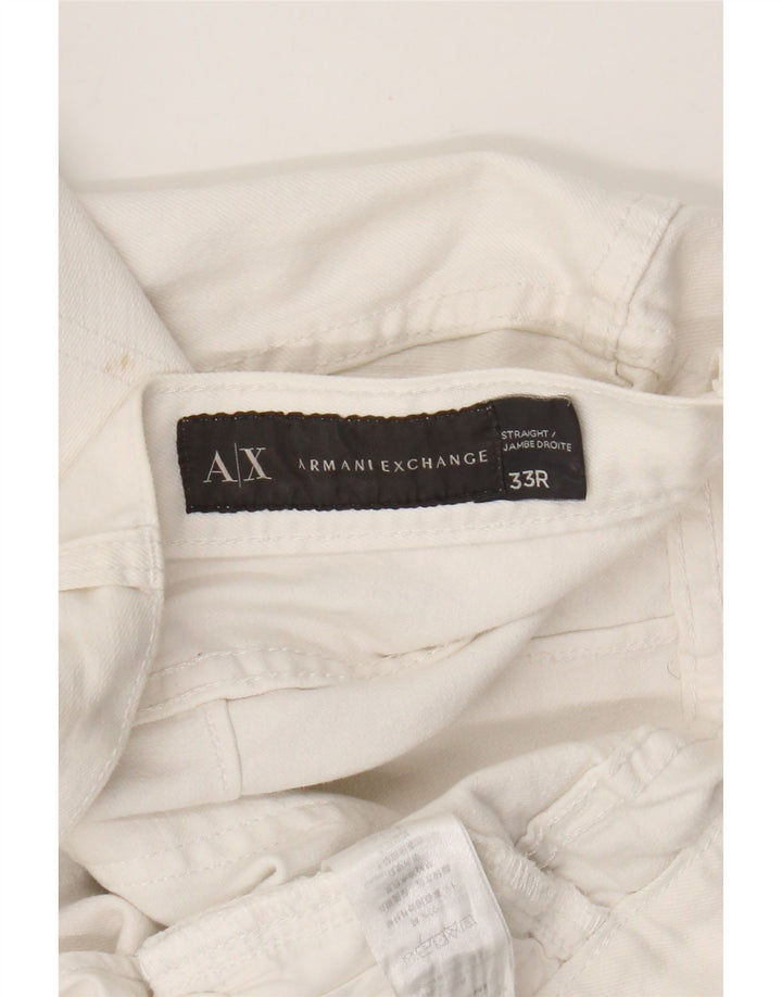 Armani Exchange Męskie jeansy slim W33 L28 Biała bawełna