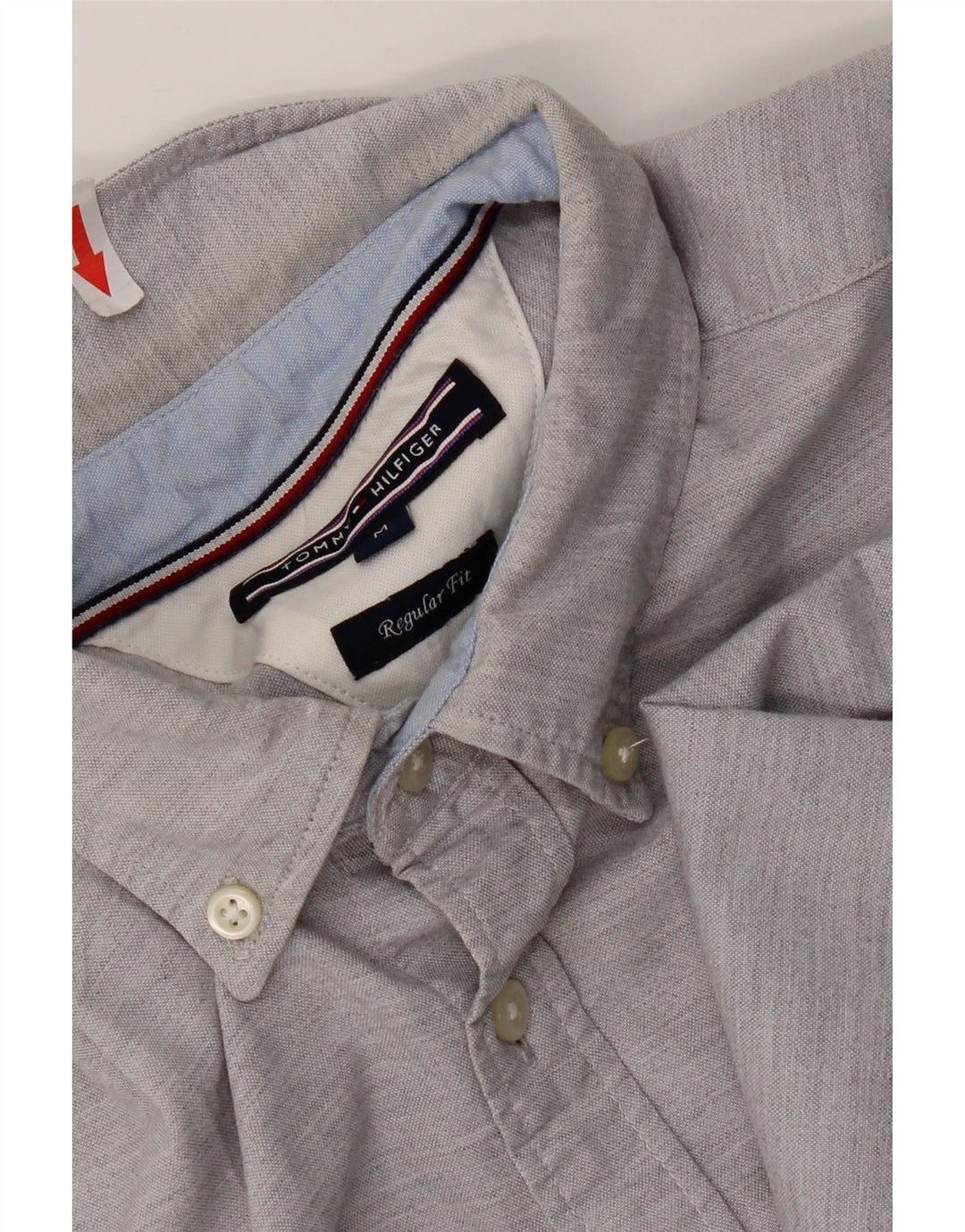 Koszula męska Tommy Hilfiger o regularnym kroju, średnioszara, bawełniana w plamki