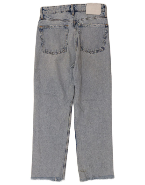 Dżinsy damskie Zara Crop Straight EU 34 2XS W24 L25 Niebieskie