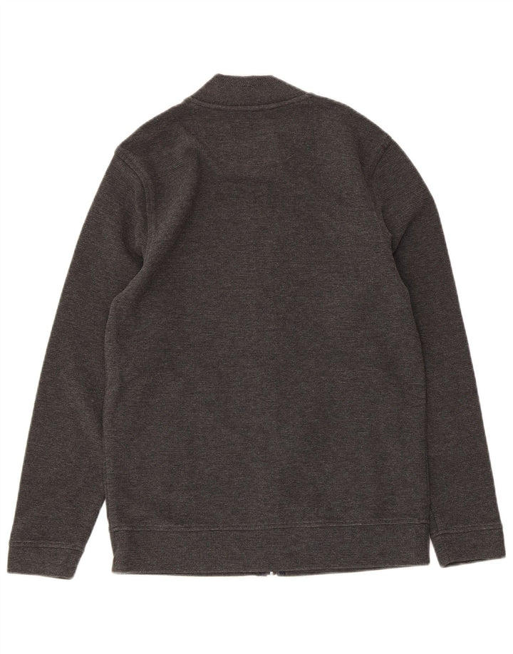 Męski sweter rozpinany Massimo Dutti, mały, szary, bawełniany