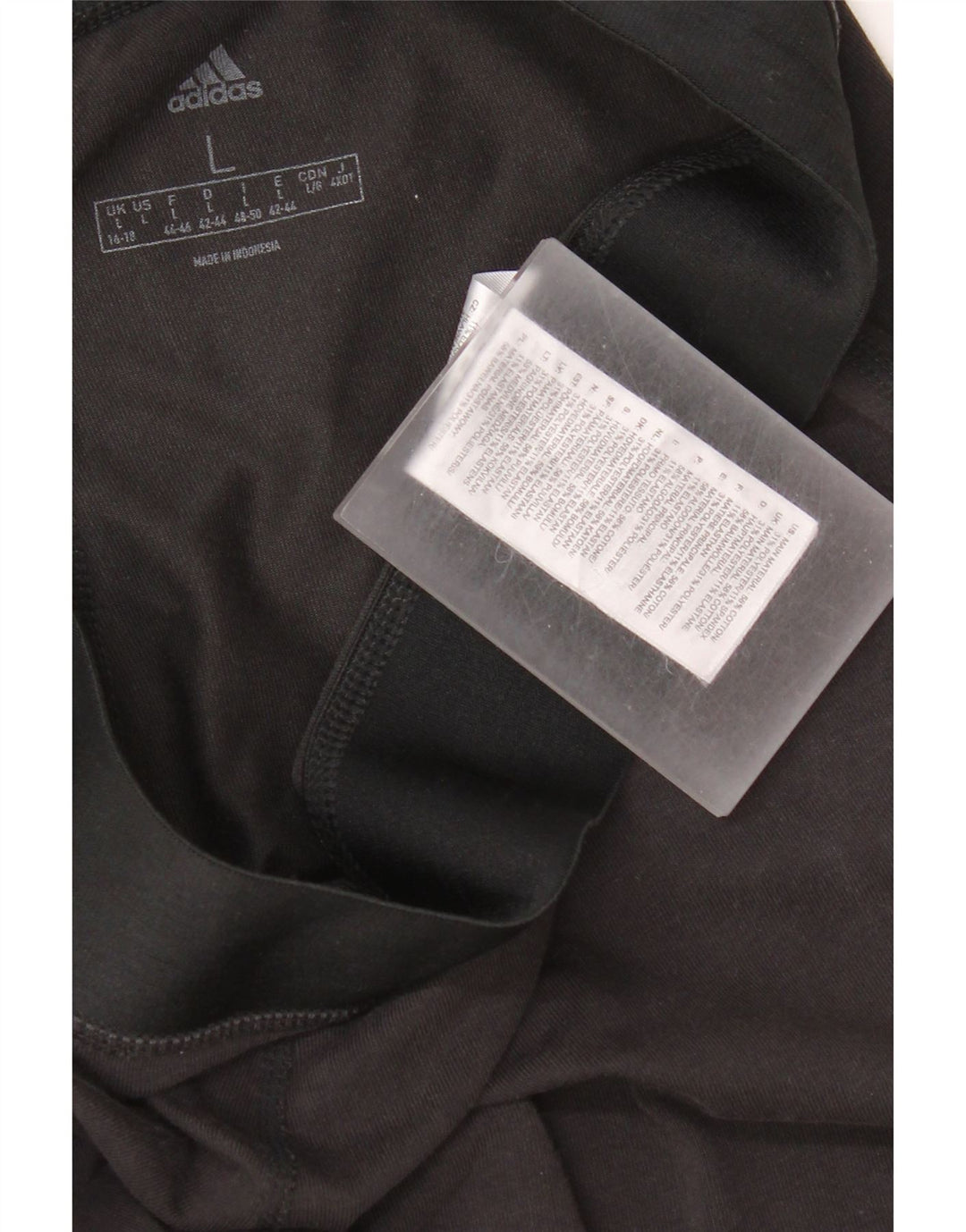 Damskie legginsy Adidas Graphic UK 16/18, duże, czarne, bawełniane