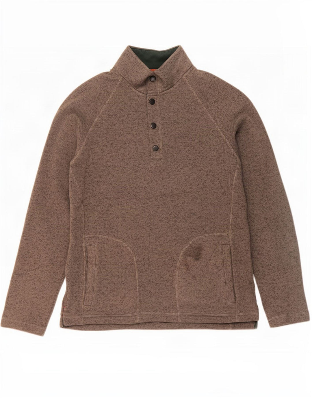 Męski sweter z zapinaną na guziki bluzą John Lewis, duży, szary, nakrapiany poliester