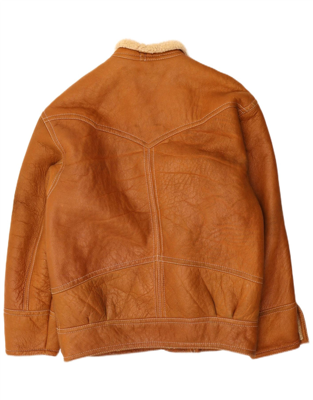 Vintage męska kurtka Shearling UK 42 XL Brązowa kurtka Shearling