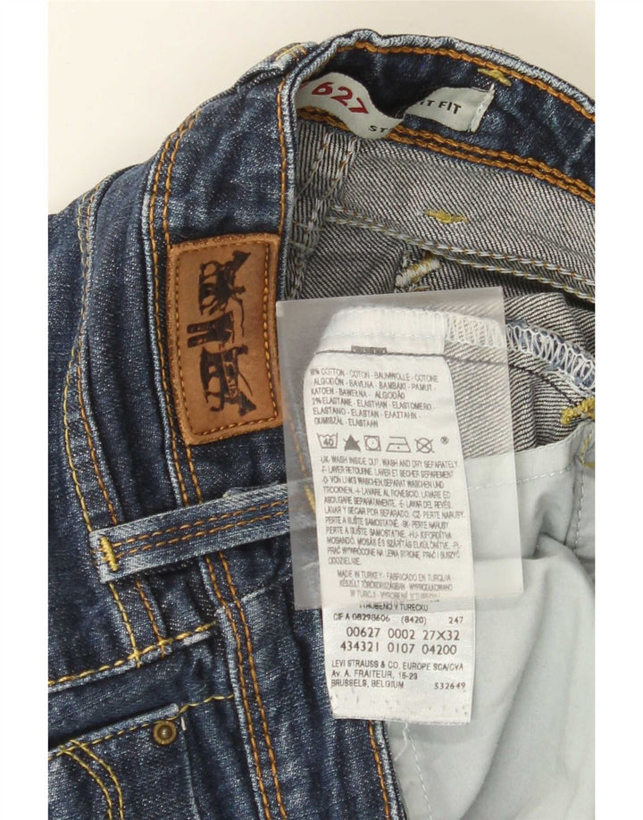 Damskie jeansy Levi's 627 Straight W27 L32 Niebieskie bawełniane