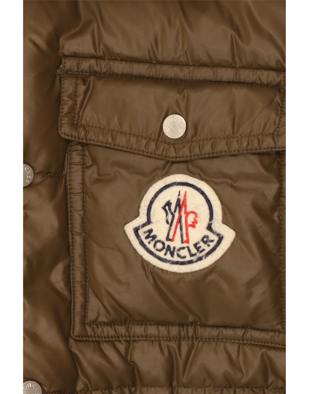 Męska ocieplana kurtka z kapturem Moncler, rozmiar 5 2XL Khaki, poliamid