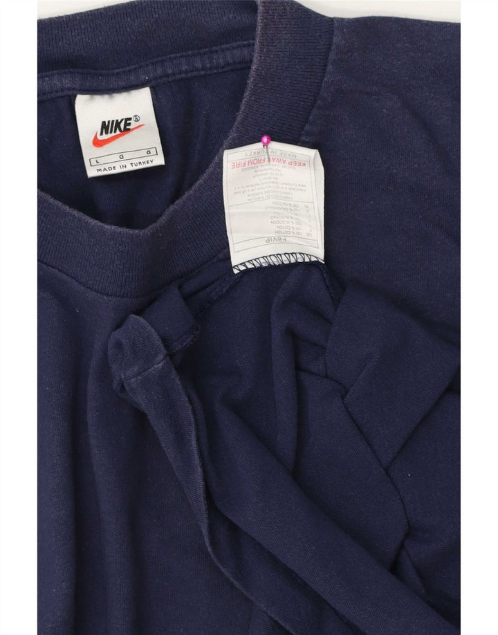 T-shirt męski Nike, duży, granatowy, bawełniany