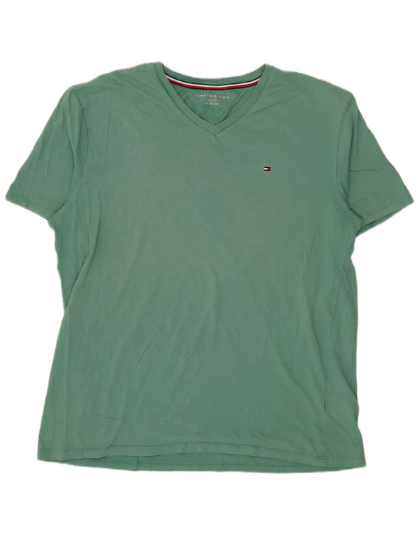 T-shirt męski Tommy Hilfiger Top XL, zielony, bawełniany