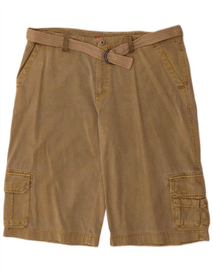 Męskie spodenki cargo Broadway W36, duże, bawełniane w kolorze khaki