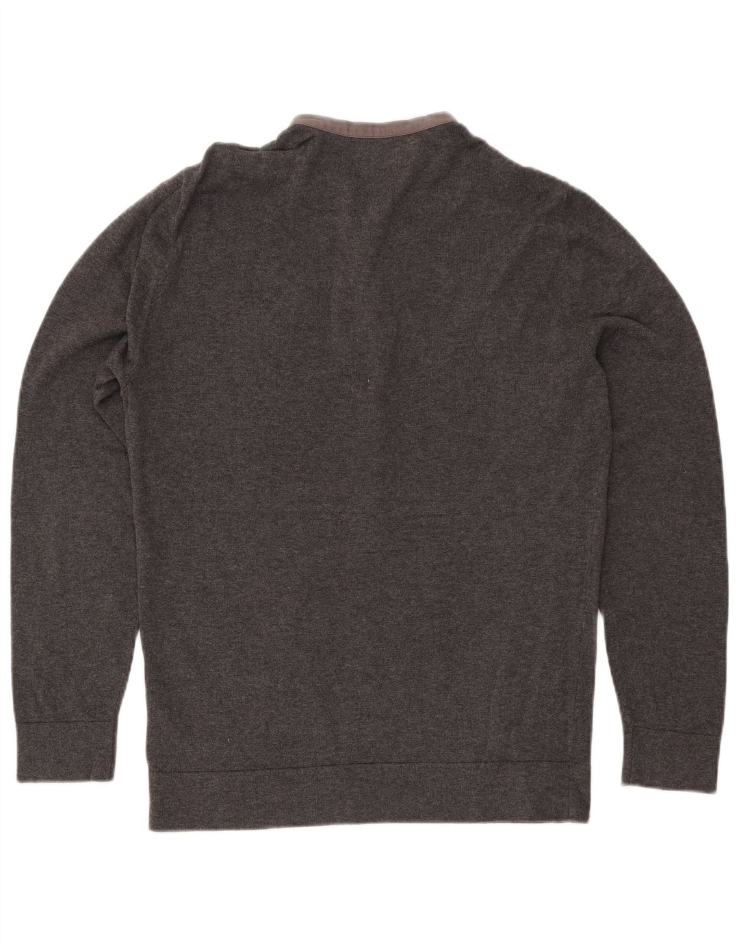 Męski sweter GUESS z okrągłym dekoltem, duży, szary, bawełniany