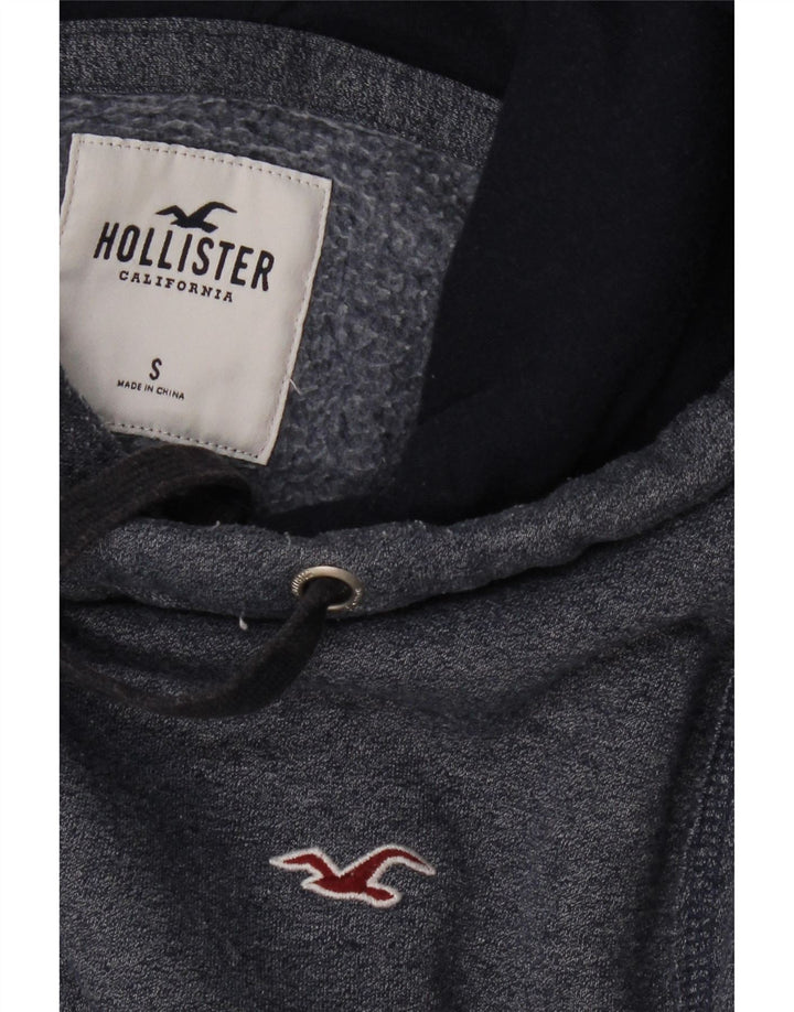 HOLLISTER Męski sweter z kapturem, mały, granatowy