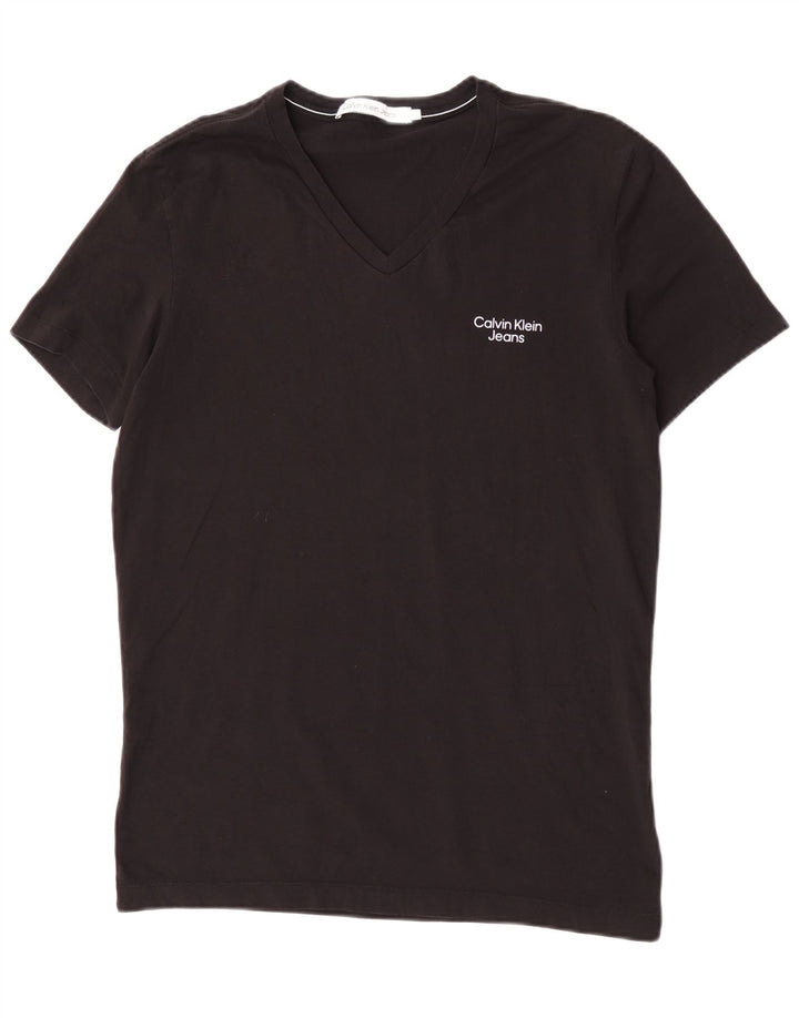 T-shirt damski Calvin Klein Jeans, duży, czarny, bawełniany