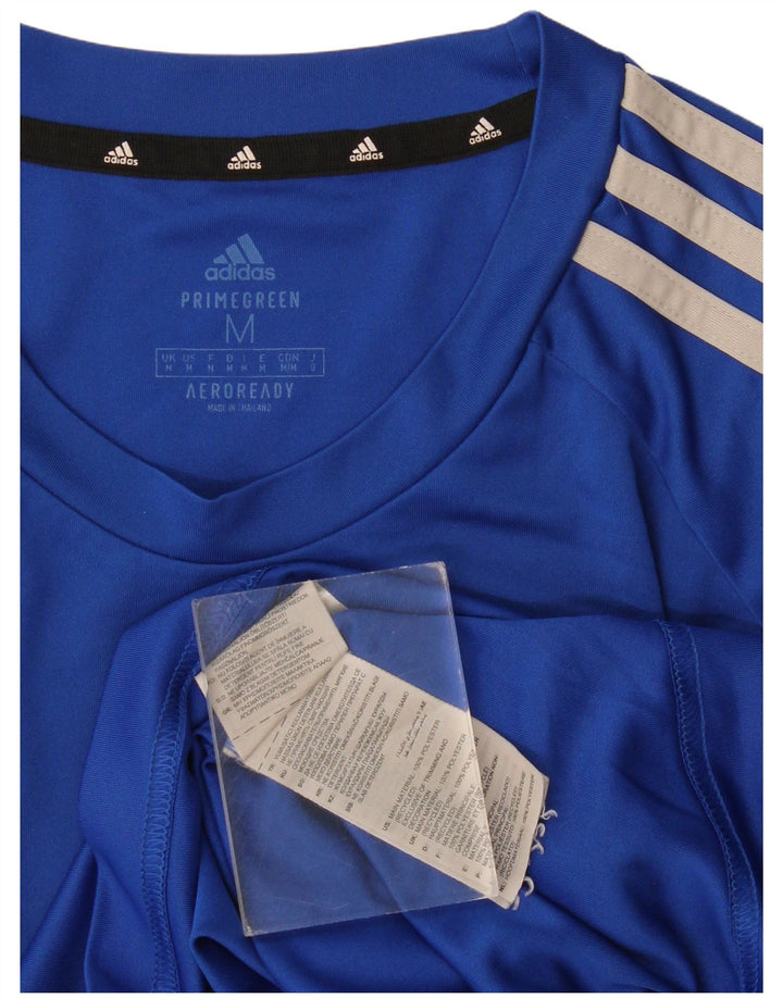 Męska koszulka Adidas Aeroready Top, średni niebieski poliester