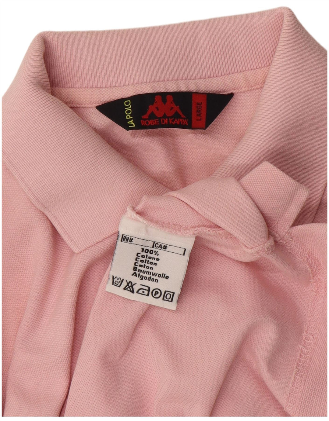 Męska koszulka polo Kappa, duża, różowa, bawełniana