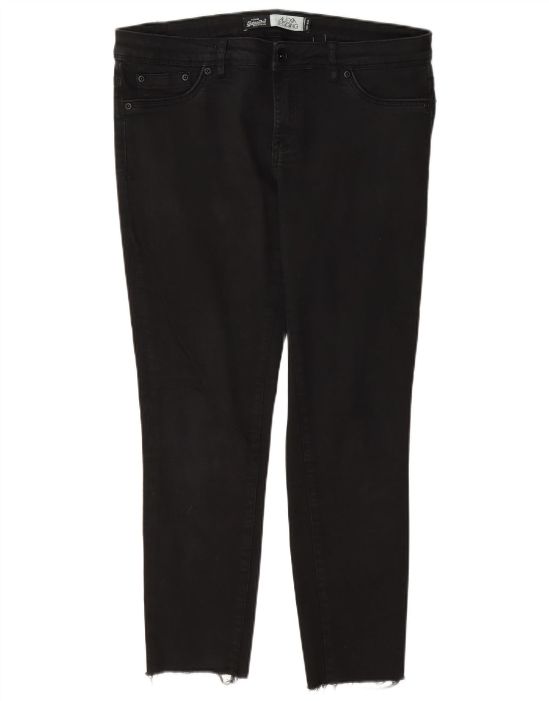 Damskie jeansy Superdry Alexia Jegging W31 L26, czarne, bawełniane