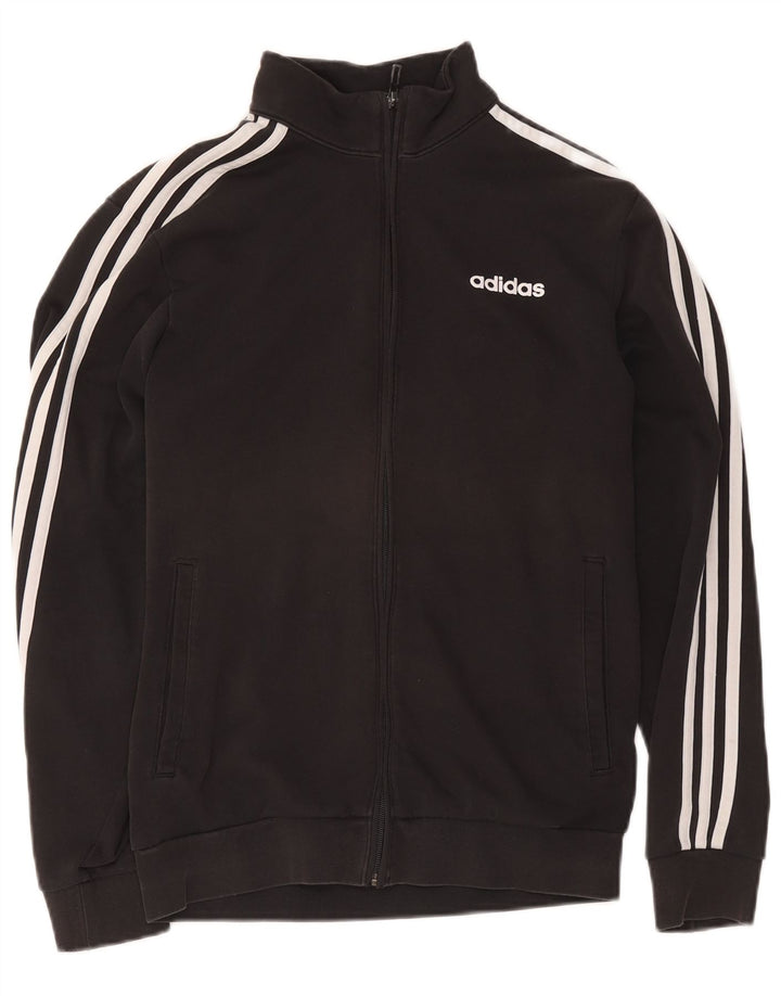 Adidas Męska bluza dresowa, mała, czarna, bawełniana