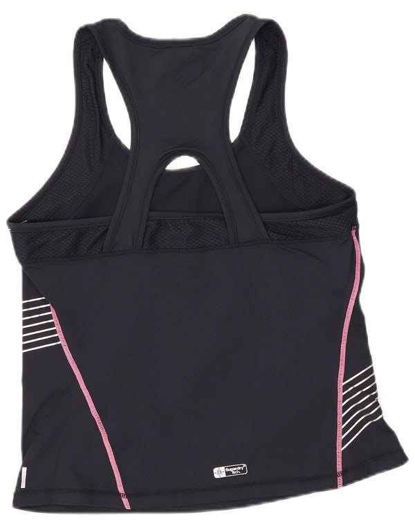 Damski top z kamizelką SUPERDRY Graphic UK 18 XL, czarny nylon