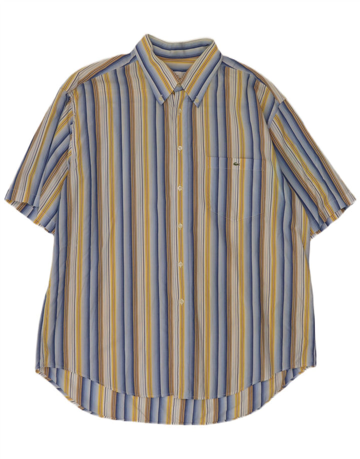 Męska koszula z krótkim rękawem Lacoste, rozmiar 46, 2XL, wielokolorowe paski