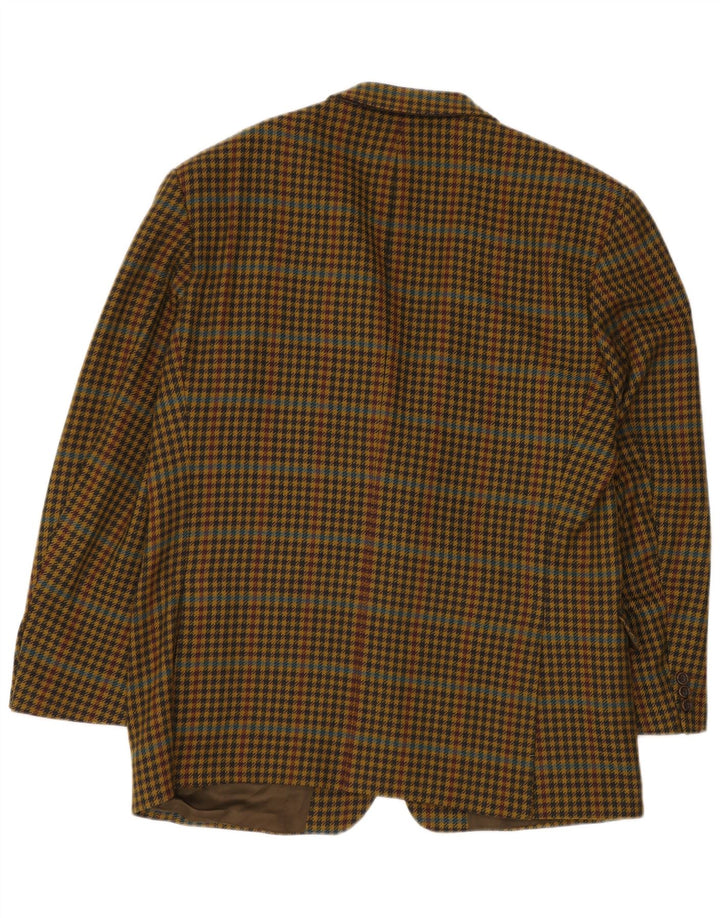 Męska marynarka zapinana na 2 guziki HUGO BOSS EU 56 3XL Żółta pepitka