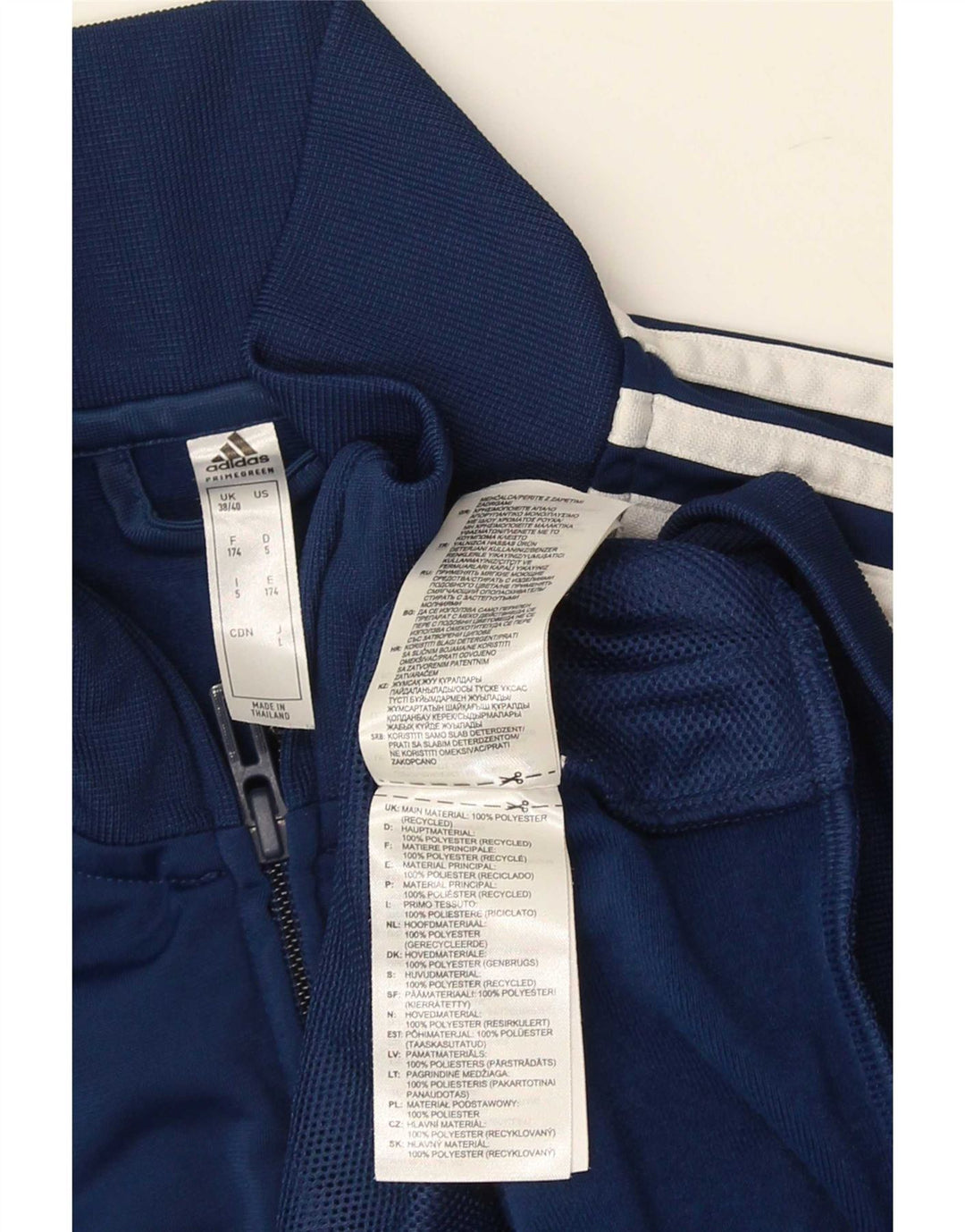 Męska kurtka dresowa Adidas UK 38/40 Średni granatowy poliester