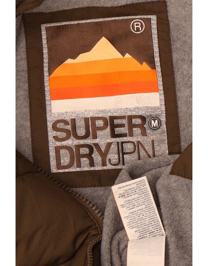 Męska ocieplana kurtka z kapturem Superdry UK 38, średni khaki, poliester