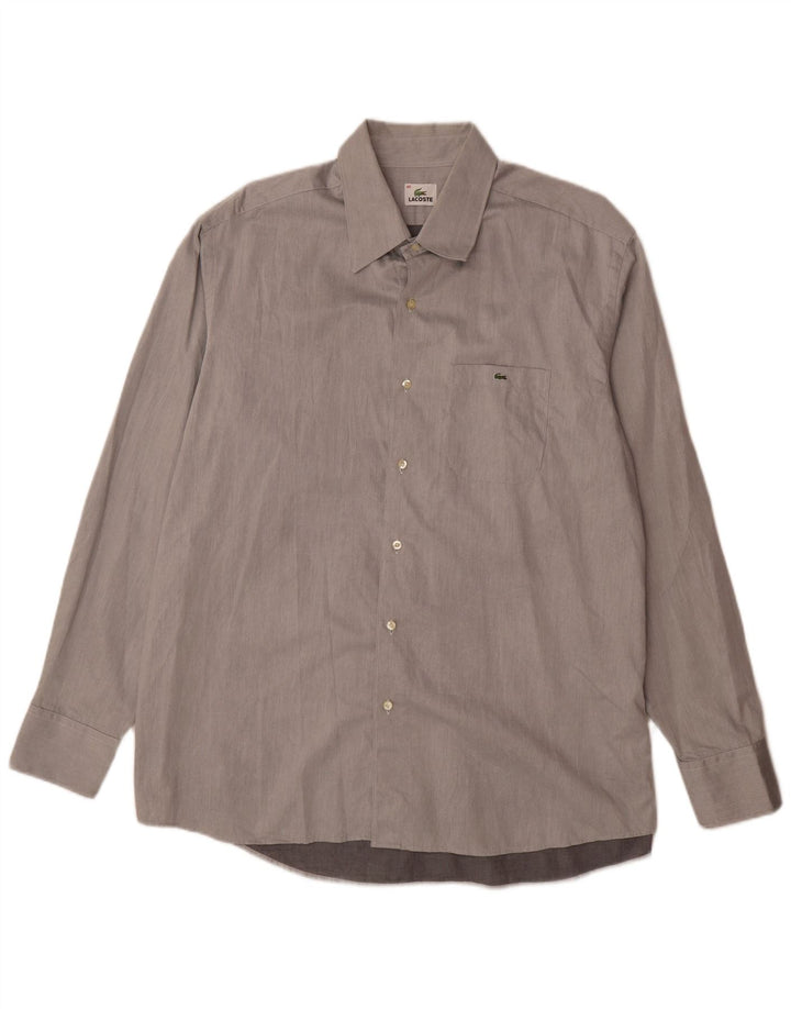 Koszula męska Lacoste rozmiar 45 XL, szara, bawełniana