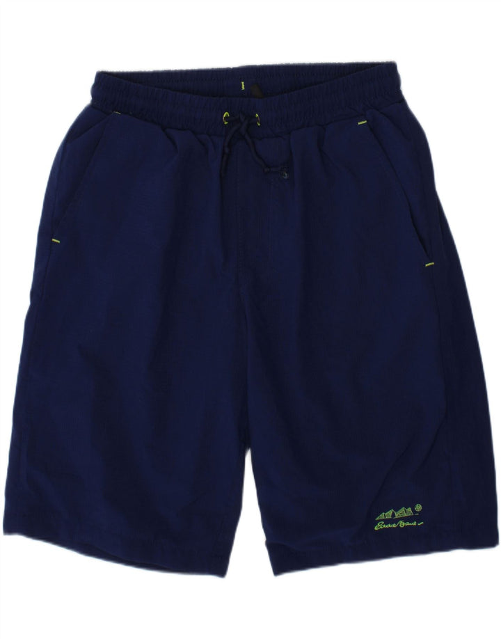 EDDIE BAUER Boys Sport Shorts 10-11 Years Medium  Navy Blue Polyester Vintage Eddie Bauer and Second-Hand Eddie Bauer from Messina Hembry 
