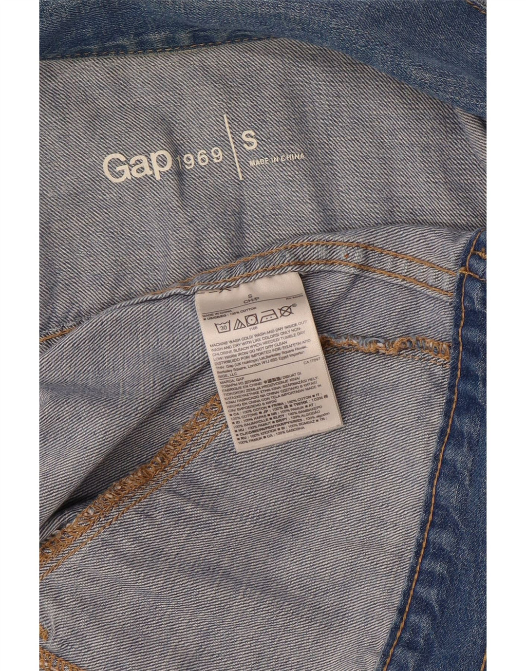 Damska kurtka dżinsowa Gap Crop UK 10 Small, niebieska bawełna