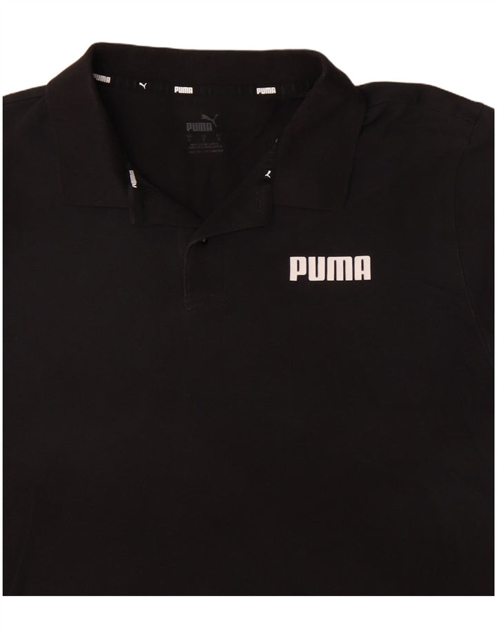 Męska koszulka polo PUMA, duża, czarna, bawełniana