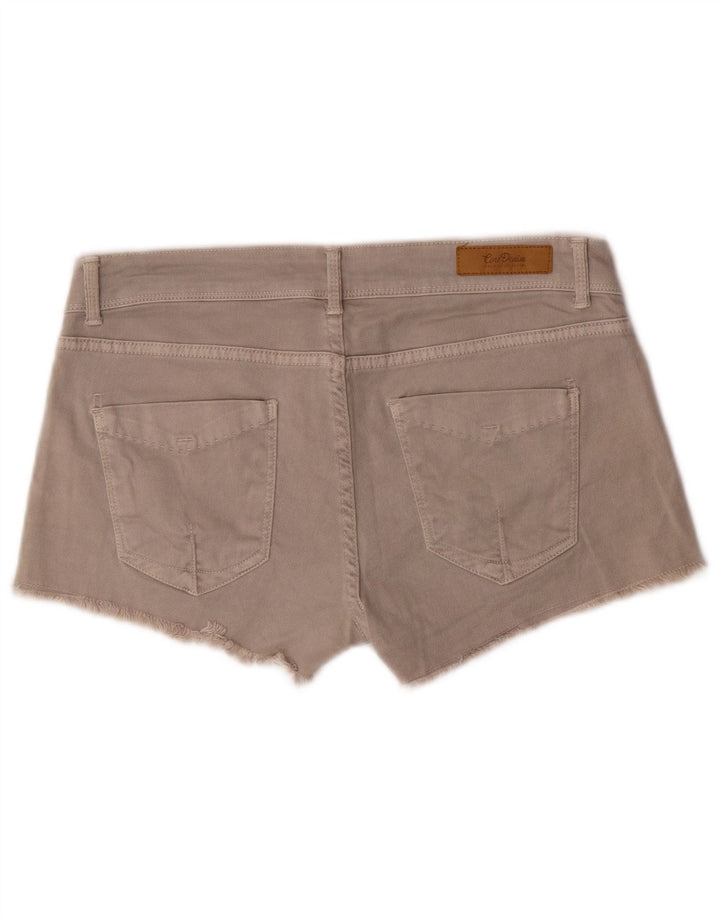 ZARA Womens Denim Shorts EU 38 Small W28  Beige
