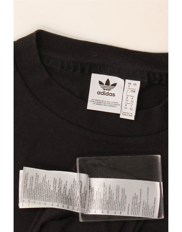 Damska kamizelka graficzna Adidas Top UK 8 Mała czarna bawełna