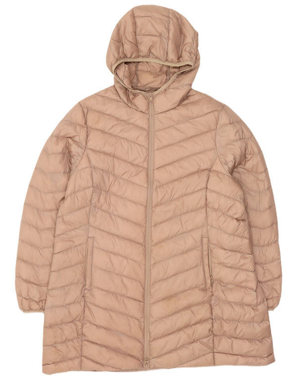 Marks & Spencer Womens Hooded Padded Coat UK 18 XL Beige Polyamide