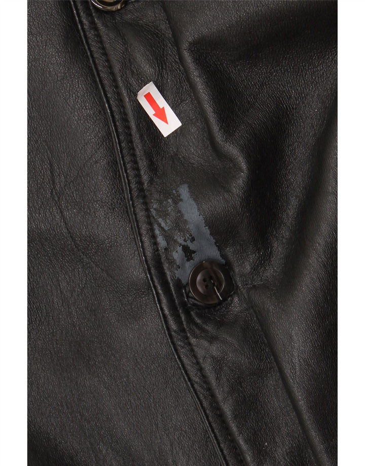 Vintage męska skórzana kurtka UK 40 duża czarna