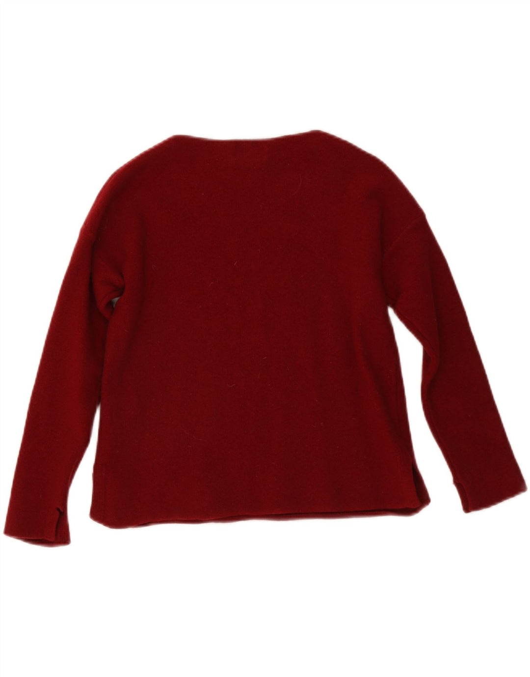 Damski sweter z dekoltem w łódkę Toast, mały/średni, czerwony, wełniany