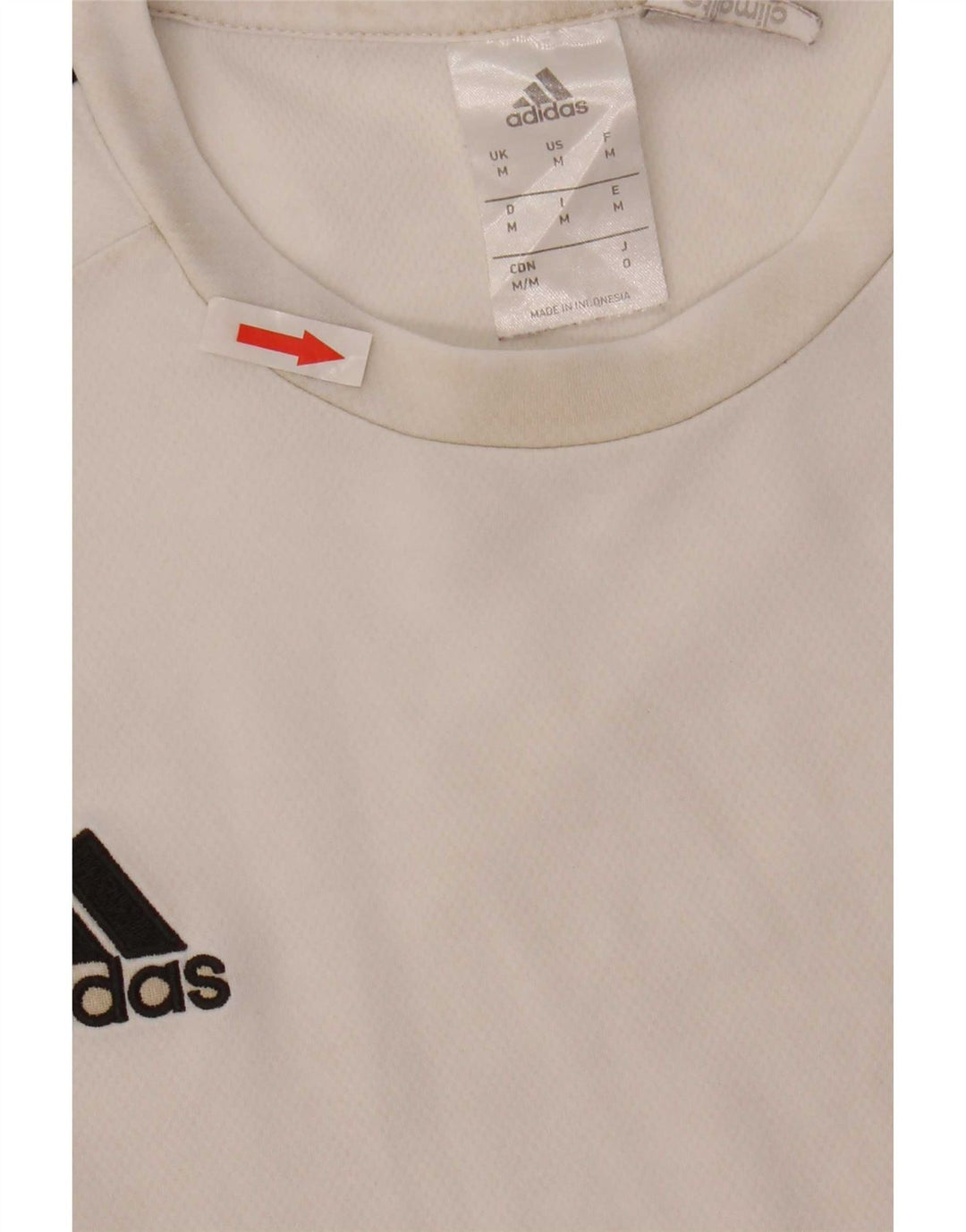 Adidas Męski T-shirt Climalite Top Średni Biały Poliester z blokami kolorów