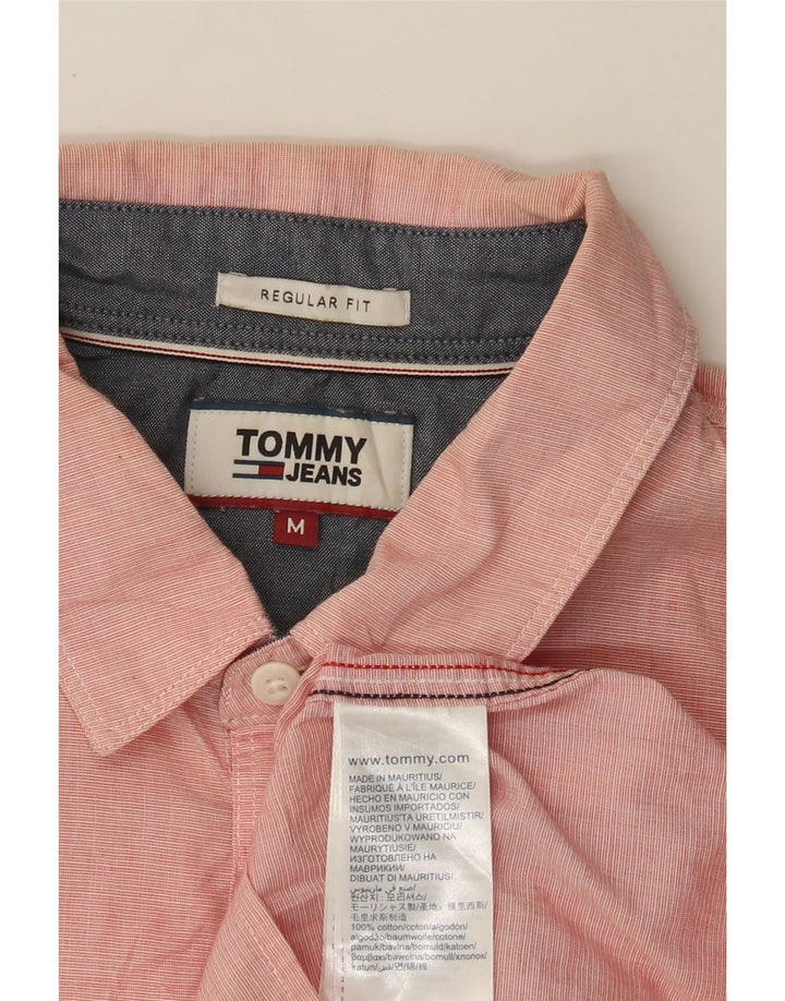 Męska koszula o regularnym kroju TOMMY HILFIGER, średnioróżowa, bawełniana