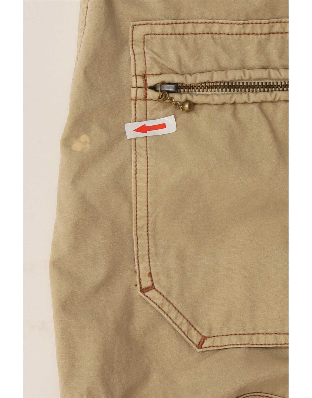 Męskie proste spodnie cargo Marlboro Classics W32 L34 Khaki Cotton