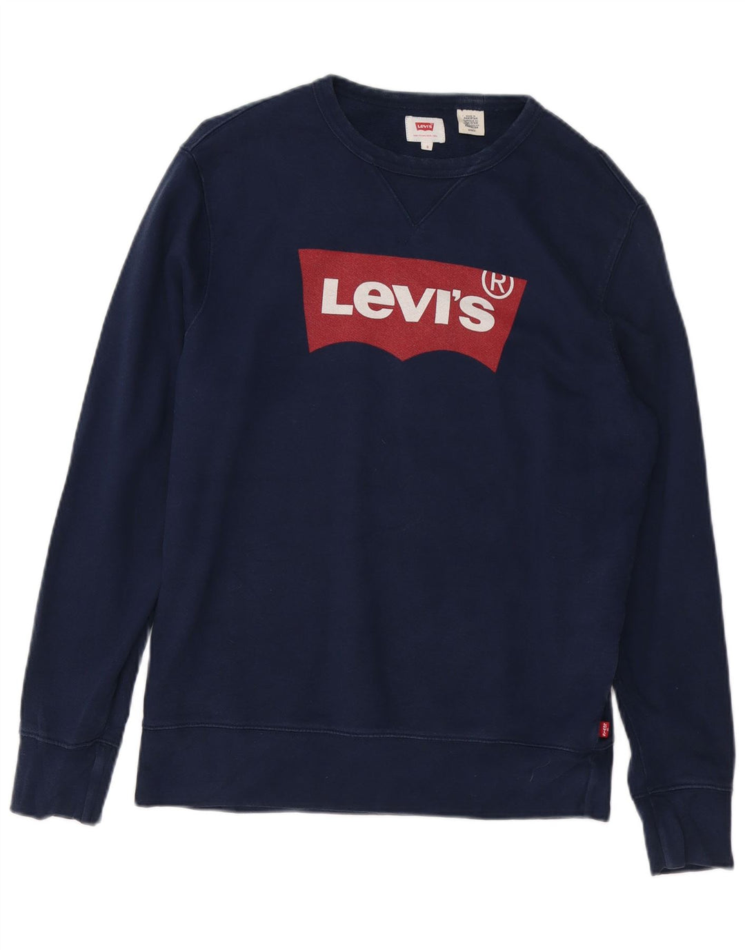 Męska bluza z grafiką LEVI'S, mała, granatowa, bawełniana