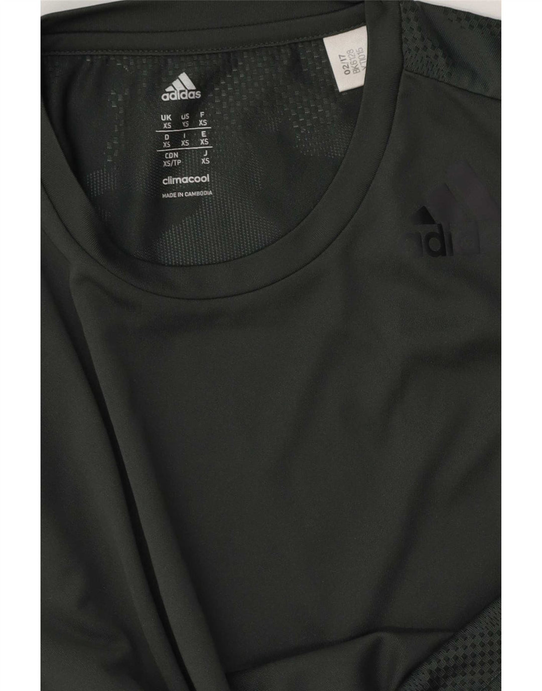 Adidas Męska koszulka Climacool Top XS Zielony kamuflaż poliester