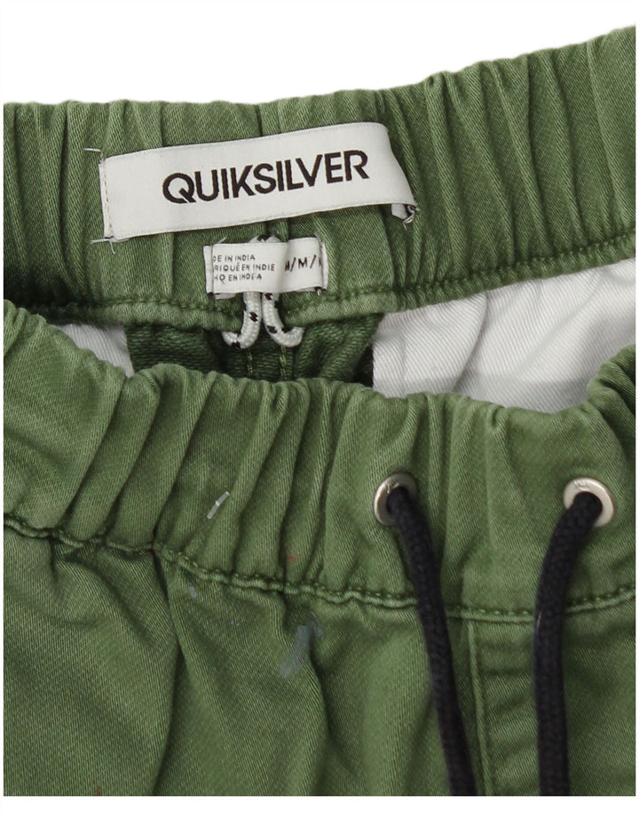 Męskie proste spodnie chino Quiksilver średnie W30 L30 zielony poliester