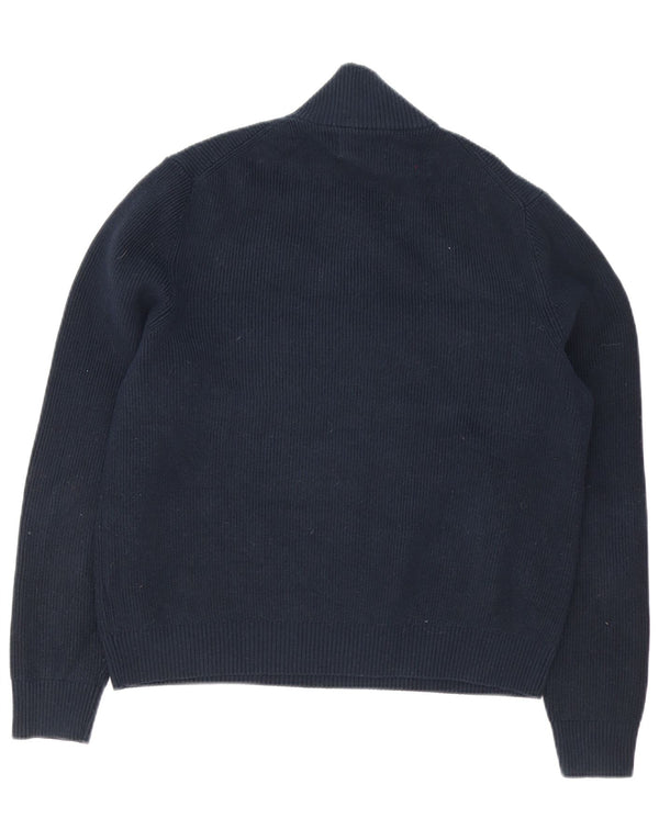 Marks & Spencer Męski sweter z zamkiem błyskawicznym XL, granatowy, bawełniany