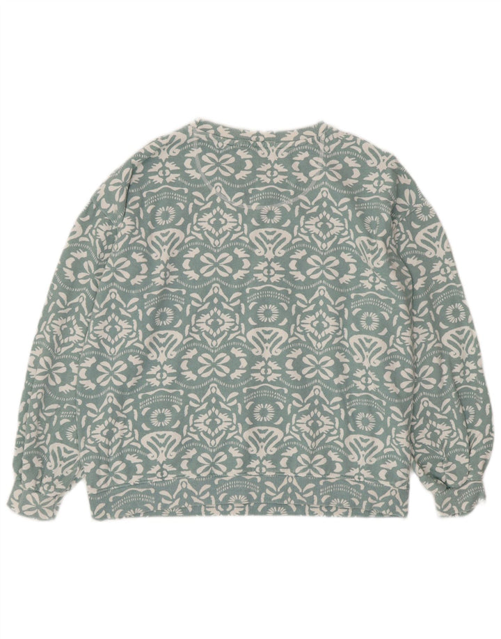 Damski sweter oversize FAT FACE UK 14, duży, niebieski paisley