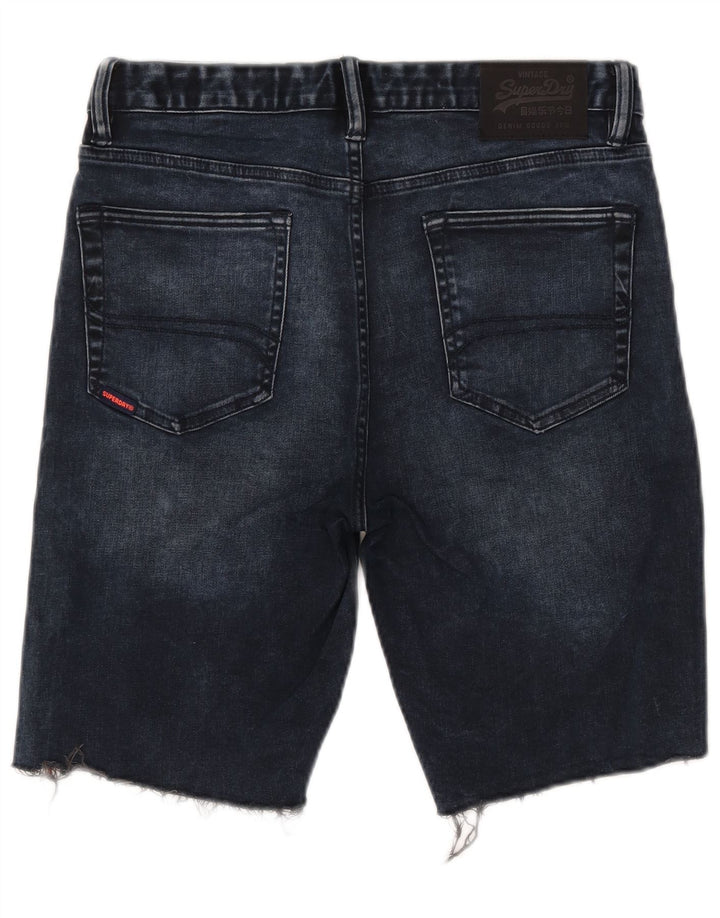 Męskie spodenki jeansowe Superdry W32 Średni granatowy, bawełniany