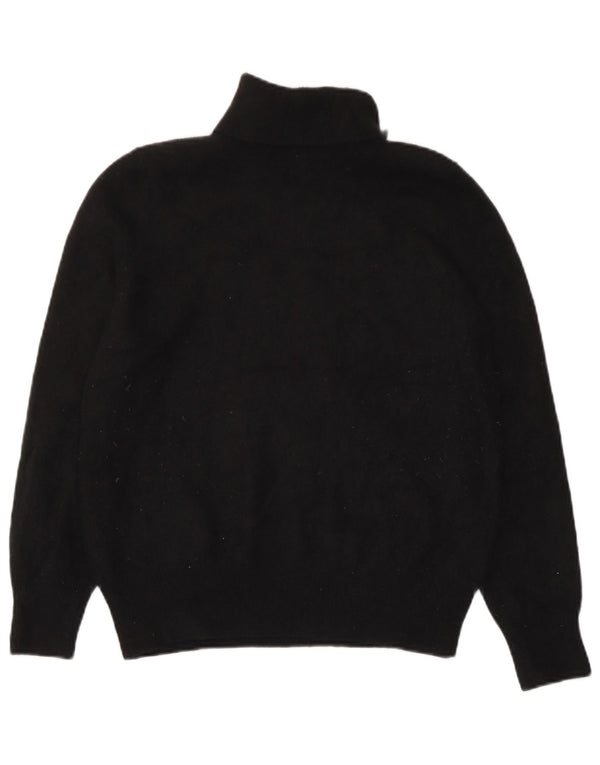 Marks & Spencer Damski sweter z golfem UK 14, duży czarny kaszmir