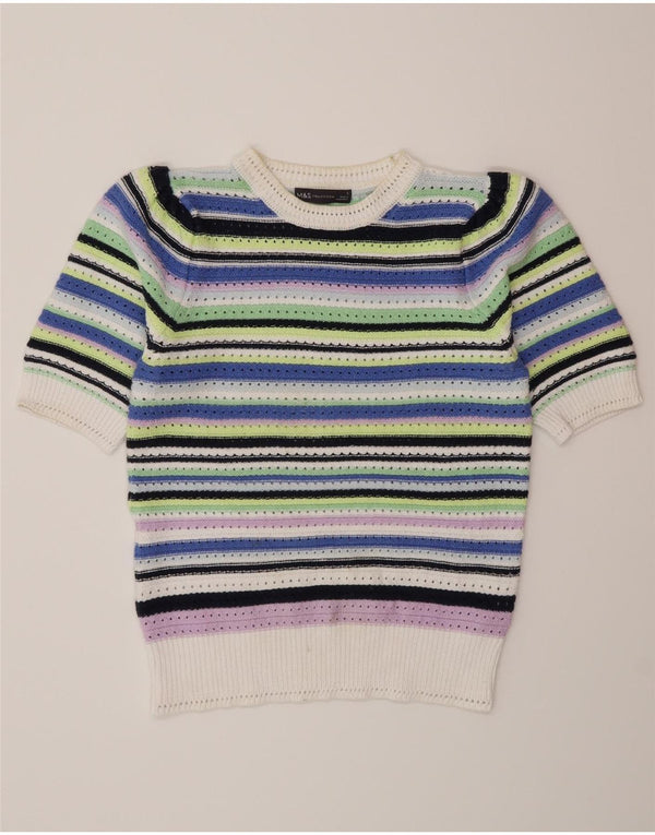 Marks & Spencer Damski sweter z okrągłym dekoltem, UK 10, mały, wielokolorowy