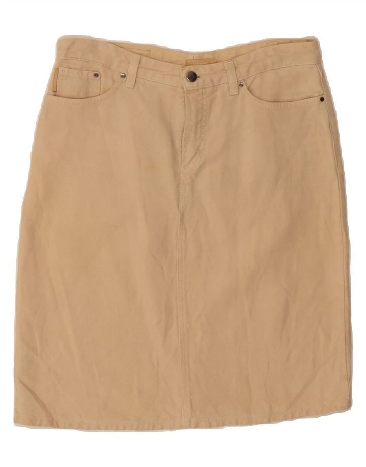 GIANFRANCO FERRE Womens A-Line Skirt IT 44 Medium W30 Beige Cotton Vintage Gianfranco Ferre and Second-Hand Gianfranco Ferre from Messina Hembry 